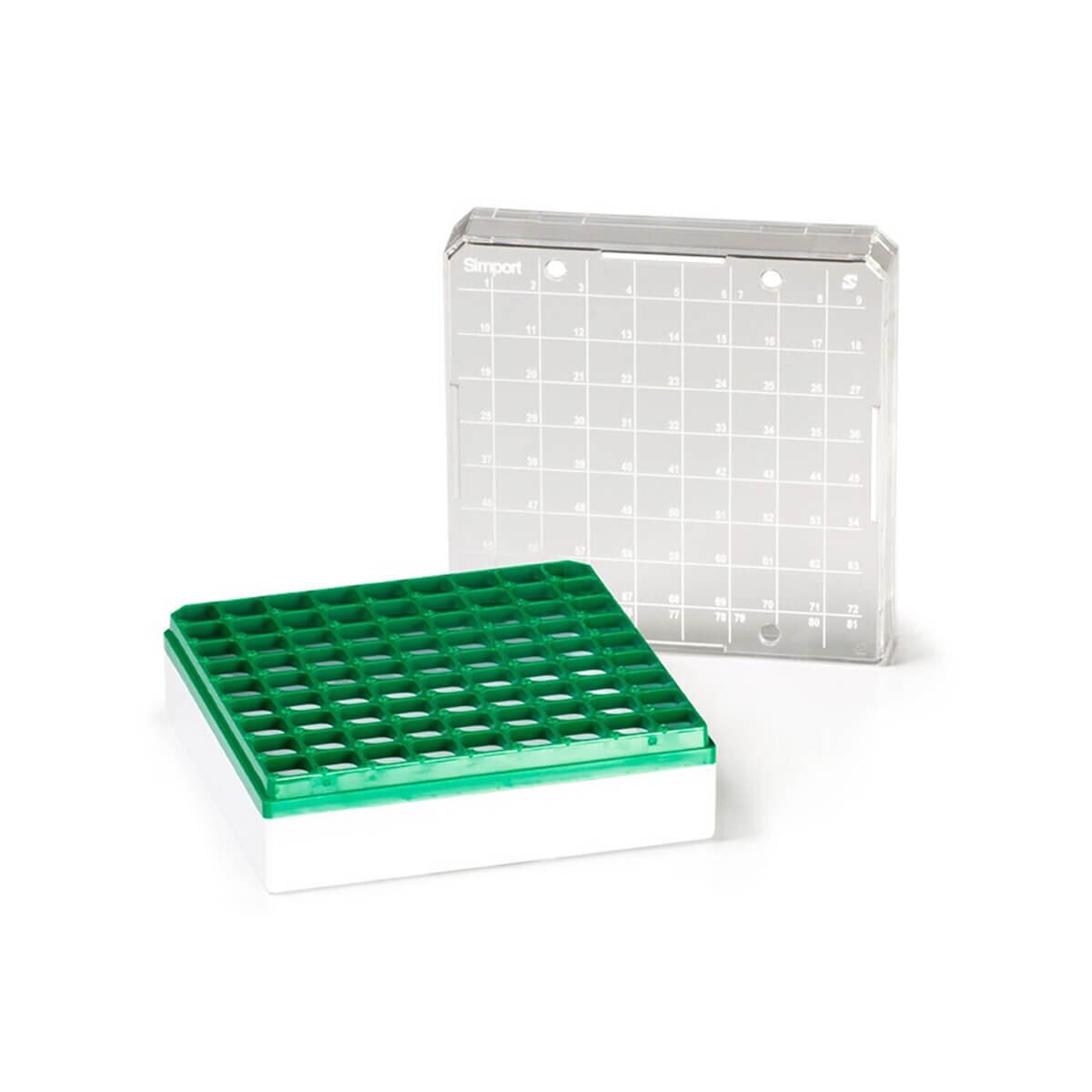 Cryogenic storage box, green